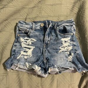 American Eagle Outfitters Distressed Blue Jean Shorts
